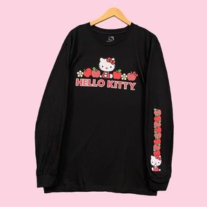 NEW Hello Kitty Apple Picking by Sanrio Logo LS Tee XS